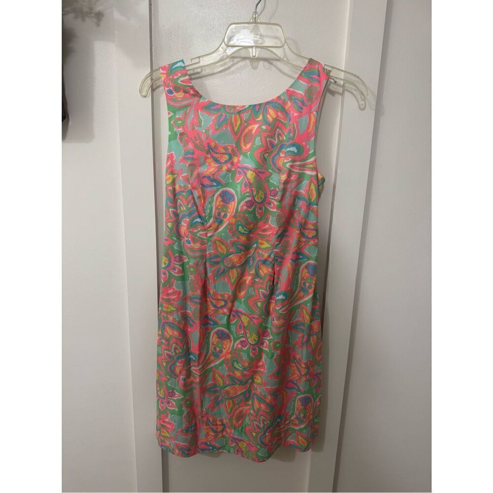 Lilly Pulitzer Neon Paisley Sleeveless Dress in Pink, Green, Coral